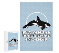 1000 PCS Jigsaw Puzzles for Adults Sea Pandas Puzzle for Adults Anti-Stress Toys A Work of Art Difficult And Challenge 1000 PCS