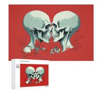 1000 PCS Jigsaw Puzzles for Adults Skulls in Love A Romantic Artwork Jigsaw for Adults Relax Games For Family Fun for Is Ideal As A Gift 1000 PCS