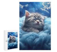 1000 PCS Jigsaw Puzzles for Adults Sleeping Cloud Kitten Puzzles for Adults DIY Toys Home Decoration Difficult And Challenge 1000 PCS
