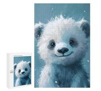 1000 PCS Jigsaw Puzzles for Adults Smiling Polar Bear Cub Jigsaw for Adults Relax Games Hand Speed Race for Is Ideal As A Gift 1000 PCS