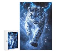 1000 PCS Jigsaw Puzzles for Adults Snow Leopard with Lightning Puzzle for Adults Anti-Stress Toys A Work of Art Difficult And Challenge 1000 PCS