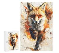 1000 PCS Jigsaw Puzzles for Adults Splash Watercolor Fox Jigsaws for Adults DIY Toys Analysis And Logic Unique Gifts for Birthday And Christmas 1000 PCS