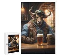 1000 PCS Jigsaw Puzzles for Adults Steampunk Craft Beer Ox Jigsaws for Adults DIY Toys Analysis And Logic Unique Gifts for Birthday And Christmas 1000 PCS