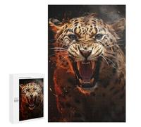 1000 PCS Jigsaw Puzzles for Adults Teenagerss Angry Leopard Adult Jigsaw Relax Games Improve Memory Unique Gifts for Birthday And Christmas 1000 PCS
