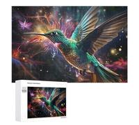 1000 PCS Jigsaw Puzzles for Adults Teenagerss Colorful Hummingbird in Flight Puzzles for Adults Hands-on Game Precision Cutting Parent-child Interaction 1000 PCS