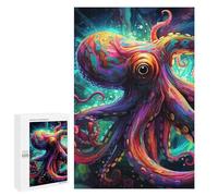 1000 PCS Jigsaw Puzzles for Adults Teenagerss Colorful Octopus Artwork-8 Puzzles for Adults Hands-on Game Precision Cutting Parent-child Interaction 1000 PCS