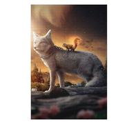 1000 PCS Jigsaw Puzzles for Adults Teenagerss Fox And Squirrel Friendship Puzzle for Adults Anti-Stress Toys Stress Reliever for Is Ideal As A Gift 1000 PCS