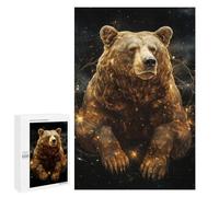 1000 PCS Jigsaw Puzzles for Adults Teenagerss Golden Bear in Space Puzzles for Adults Hands-on Game Precision Cutting Parent-child Interaction 1000 PCS