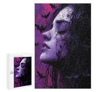 1000 PCS Jigsaw Puzzles for Adults Teenagerss Gothic Bat Woman Jigsaw Puzzle Toy Wall Decor Wall Art Birthday And Unique Gifts 1000 PCS