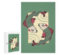1000 PCS Jigsaw Puzzles for Adults Teenagerss Japanese Style Koi Fish Jigsaw Puzzle Toy Wall Decor Wall Art Birthday And Unique Gifts 1000 PCS