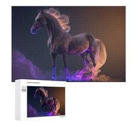 1000 PCS Jigsaw Puzzles for Adults Teenagerss Magical Fire Horse Artwork Puzzles for Adults Hands-on Game Precision Cutting Parent-child Interaction 1000 PCS