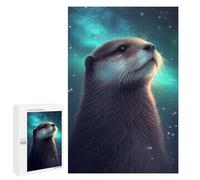 1000 PCS Jigsaw Puzzles for Adults Teenagerss Otter Galaxy Animal Jigsaw Puzzle Toy Wall Decor Wall Art Birthday And Unique Gifts 1000 PCS