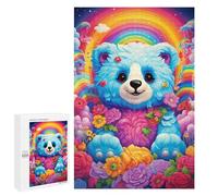 1000 PCS Jigsaw Puzzles for Adults Teenagerss Rainbow Panda Paradise Puzzles for Adults Hands-on Game Precision Cutting Parent-child Interaction 1000 PCS