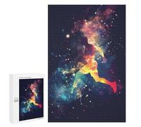 1000 PCS Jigsaw Puzzles for Adults Teenagerss Runner Galaxy Silhouette Jigsaw Hands-on Game Hand Speed Race Unique Gifts for Birthday And Christmas 1000 PCS