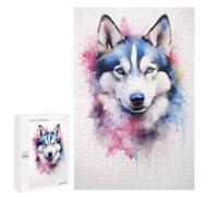 1000 PCS Jigsaw Puzzles for Adults Teenagerss Siberian Husky Portrait Adult Jigsaw Relax Games Improve Memory Unique Gifts for Birthday And Christmas 1000 PCS