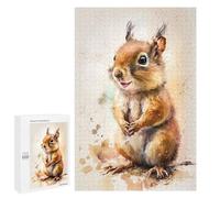 1000 PCS Jigsaw Puzzles for Adults Teenagerss Squirrel Watersketch Jigsaw Puzzle Toy Wall Decor Wall Art Birthday And Unique Gifts 1000 PCS