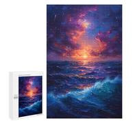 1000 PCS Jigsaw Puzzles for Adults Teenagerss Starry Sunset Sea Jigsaw Puzzle Toy Wall Decor Wall Art Birthday And Unique Gifts 1000 PCS