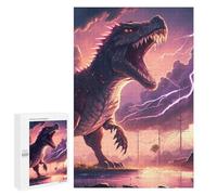 1000 PCS Jigsaw Puzzles for Adults Teenagerss Thundering Dinosaur Stormscape Jigsaw Hands-on Game Hand Speed Race Unique Gifts for Birthday And Christmas 1000 PCS