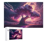 1000 PCS Jigsaw Puzzles for Adults Teenagerss Thunderstorm with Lightning Strikes Adult Puzzles Family Games Precision Cutting Unique Gifts for Birthday And Christmas 1000 PCS