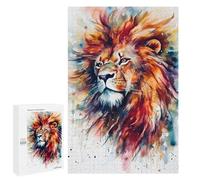 1000 PCS Jigsaw Puzzles for Adults Teenagerss Watercolors Lion 1 Jigsaw Puzzle Toy Wall Decor Wall Art Birthday And Unique Gifts 1000 PCS