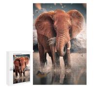 1000 PCS Jigsaw Puzzles for Adults The Lonely Elephant Jigsaw for Adults Relax Games Hand Speed Race for Is Ideal As A Gift 1000 PCS