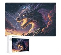 1000 PCS Jigsaw Puzzles for Adults Thunder Dragon Artwork Adult Puzzles Toy Wall Decor But Fun And Humorous Parent-child Interaction 1000 PCS