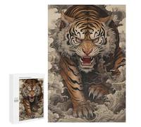 1000 PCS Jigsaw Puzzles for Adults Tiger Rising from Waves Jigsaw for Adults Relax Games For Family Fun for Is Ideal As A Gift 1000 PCS