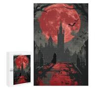 1000 PCS Jigsaw Puzzles for Adults Vampire Gothic City Spooky Jigsaw for Adults Relax Games Hand Speed Race for Is Ideal As A Gift 1000 PCS