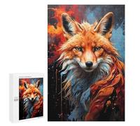 1000 PCS Jigsaw Puzzles for Adults Vulpine Majesty Red Fox Jigsaw for Adults Relax Games Hand Speed Race for Is Ideal As A Gift 1000 PCS