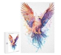 1000 PCS Jigsaw Puzzles for Adults Watercolor Eagle Painting Jigsaw Puzzle Hands-on Game But Fun And Humorous Birthday And Unique Gifts 1000 PCS