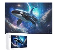 1000 PCS Jigsaw Puzzles for Adults Whale in Space Wallpaper-16 Jigsaw for Adults Relax Games For Family Fun for Is Ideal As A Gift 1000 PCS