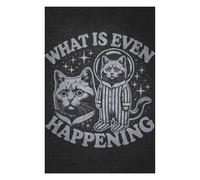 1000 PCS Jigsaw Puzzles for Adults What Is Even Happening - Space Cat Existential Meme Puzzle for Adults Brain Teaser Game Wall Art Unique Gifts for Birthday And Christmas 1000 PCS