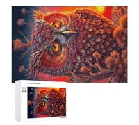1000 PCS Jigsaw Puzzles for Adults Whimsical Feathered Creature in Fiery Sky Teenagers Puzzles Hands-on Game Improve Memory Parent-child Interaction 1000 PCS