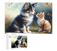 1000 PCS Jigsaw Puzzles for Adults Whimsical Pet Friendship Scene Jigsaw for Adults Relax Games For Family Fun for Is Ideal As A Gift 1000 PCS