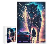 1000 PCS Jigsaw Puzzles for Adults Wolf Vs. Man A Digital Artwork Jigsaw for Adults Relax Games For Family Fun for Is Ideal As A Gift 1000 PCS