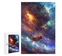 1000 PCS Jigsaw Puzzles for Teenagers Adventurous Squirrels in Hot Air Balloon Puzzles for Teenagers Precision Cutting Help The Brain Exercise Stress Reduction Gifts 1000 PCS