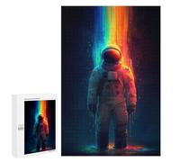 1000 PCS Jigsaw Puzzles for Teenagers Astronaut Rainbow Glow Jigsaw Puzzles for Adults Improve Memory Difficult And Challenge Brainteaser Family Games 1000 PCS