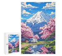 1000 PCS Jigsaw Puzzles for Teenagers Cherry Blossom Mountain Retreat Jigsaw Puzzles for Adults Improve Memory Difficult And Challenge Brainteaser Family Games 1000 PCS