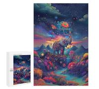 1000 PCS Jigsaw Puzzles for Teenagers Fantasy Elephant Landscape Adult Jigsaw Puzzles Pattern Assembly Help The Brain Exercise Challenging Game Toys 1000 PCS