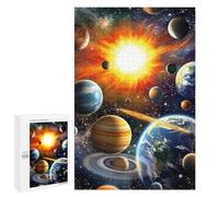 1000 PCS Jigsaw Puzzles for Teenagers Galaxy Planets Space Art -2 Adult Jigsaw Puzzles Pattern Assembly Help The Brain Exercise Challenging Game Toys 1000 PCS