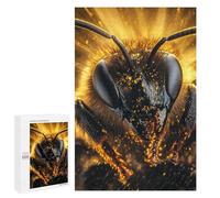 1000 PCS Jigsaw Puzzles for Teenagers Golden Bee Close-Up Puzzles for Teenagers Precision Cutting Help The Brain Exercise Stress Reduction Gifts 1000 PCS
