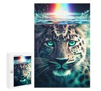 1000 PCS Jigsaw Puzzles for Teenagers Leopard Underwater Rainbow Puzzles for Teenagers Precision Cutting Help The Brain Exercise Stress Reduction Gifts 1000 PCS