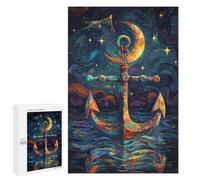1000 PCS Jigsaw Puzzles for Teenagers Magical Ocean Anchor Artwork Adult Jigsaw Puzzles Pattern Assembly Help The Brain Exercise Challenging Game Toys 1000 PCS