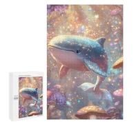 1000 PCS Jigsaw Puzzles for Teenagers Magical Whales in Fantasy Forest Jigsaw Puzzles for Adults Improve Memory Difficult And Challenge Brainteaser Family Games 1000 PCS