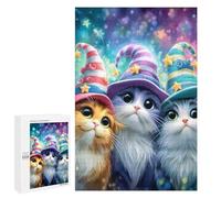 1000 PCS Jigsaw Puzzles for Teenagers Magical Wizard Cats Jigsaw Puzzles for Adults Improve Memory Difficult And Challenge Brainteaser Family Games 1000 PCS