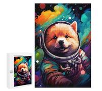1000 PCS Jigsaw Puzzles for Teenagers Space Pomeranian Adventure -3 Puzzles for Teenagers Precision Cutting Help The Brain Exercise Stress Reduction Gifts 1000 PCS
