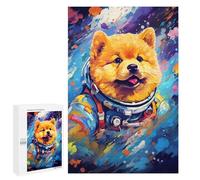1000 PCS Jigsaw Puzzles for Teenagers Space Pomeranian Adventure-4 Adult Jigsaw Puzzles Pattern Assembly Help The Brain Exercise Challenging Game Toys 1000 PCS