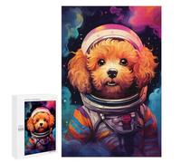 1000 PCS Jigsaw Puzzles for Teenagers Space Poodle Adventure Puzzles for Teenagers Precision Cutting Help The Brain Exercise Stress Reduction Gifts 1000 PCS