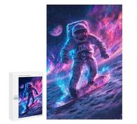 1000 PCS Jigsaw Puzzles for Teenagers Space Snowboarding Adventure Jigsaw Puzzles for Adults Improve Memory Difficult And Challenge Brainteaser Family Games 1000 PCS