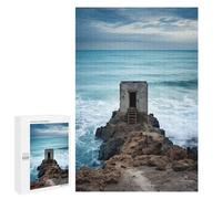 1000 PCS Jigsaw Puzzles for Teenagerss An Old Fort near Sea Puzzles for Adults DIY Toys Difficult Challenge Stress Reduction Gifts 1000 PCS